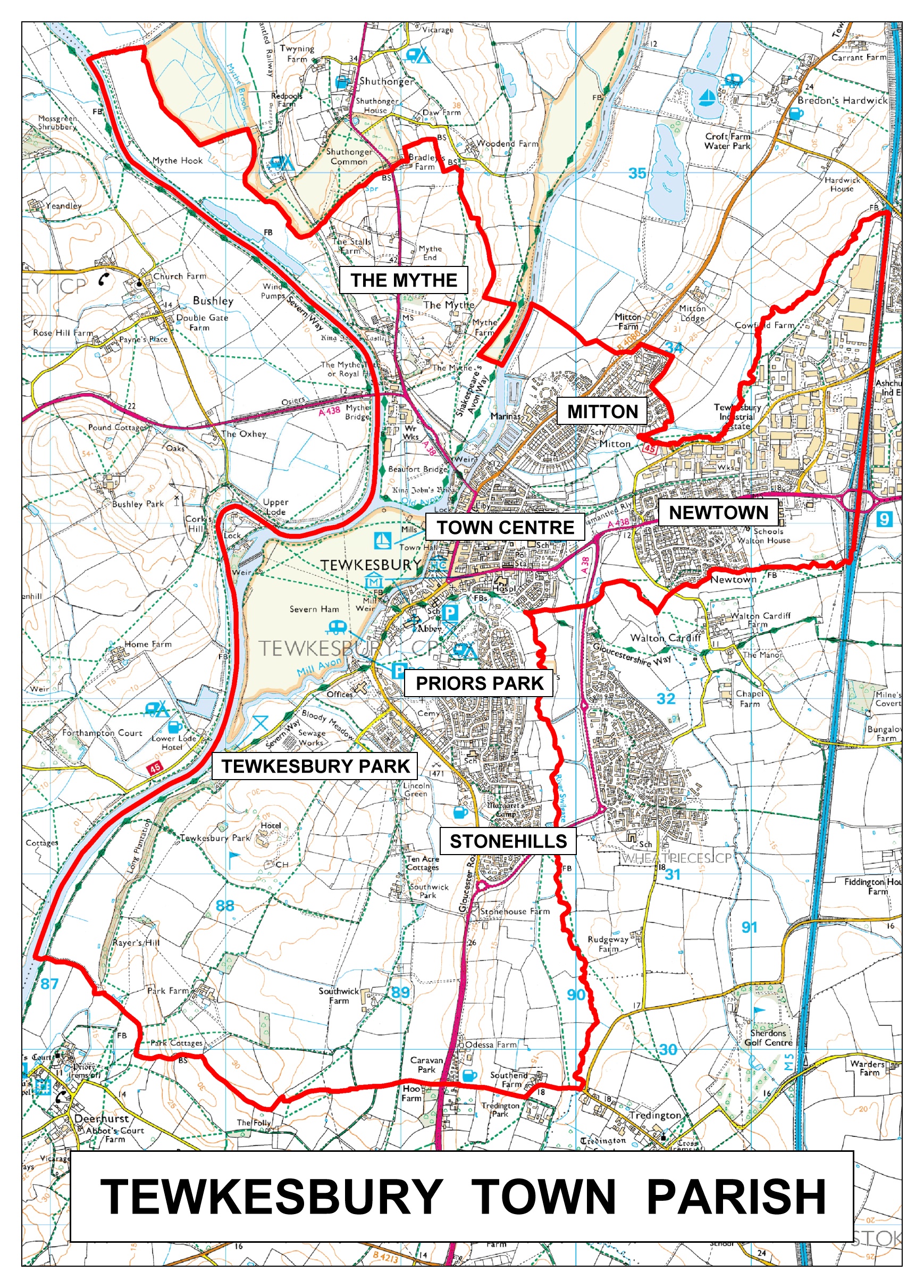 tewkesbury town parish map 03