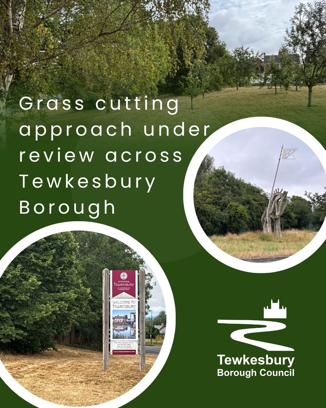 Grass cutting approach under review across Tewkesbury Borough