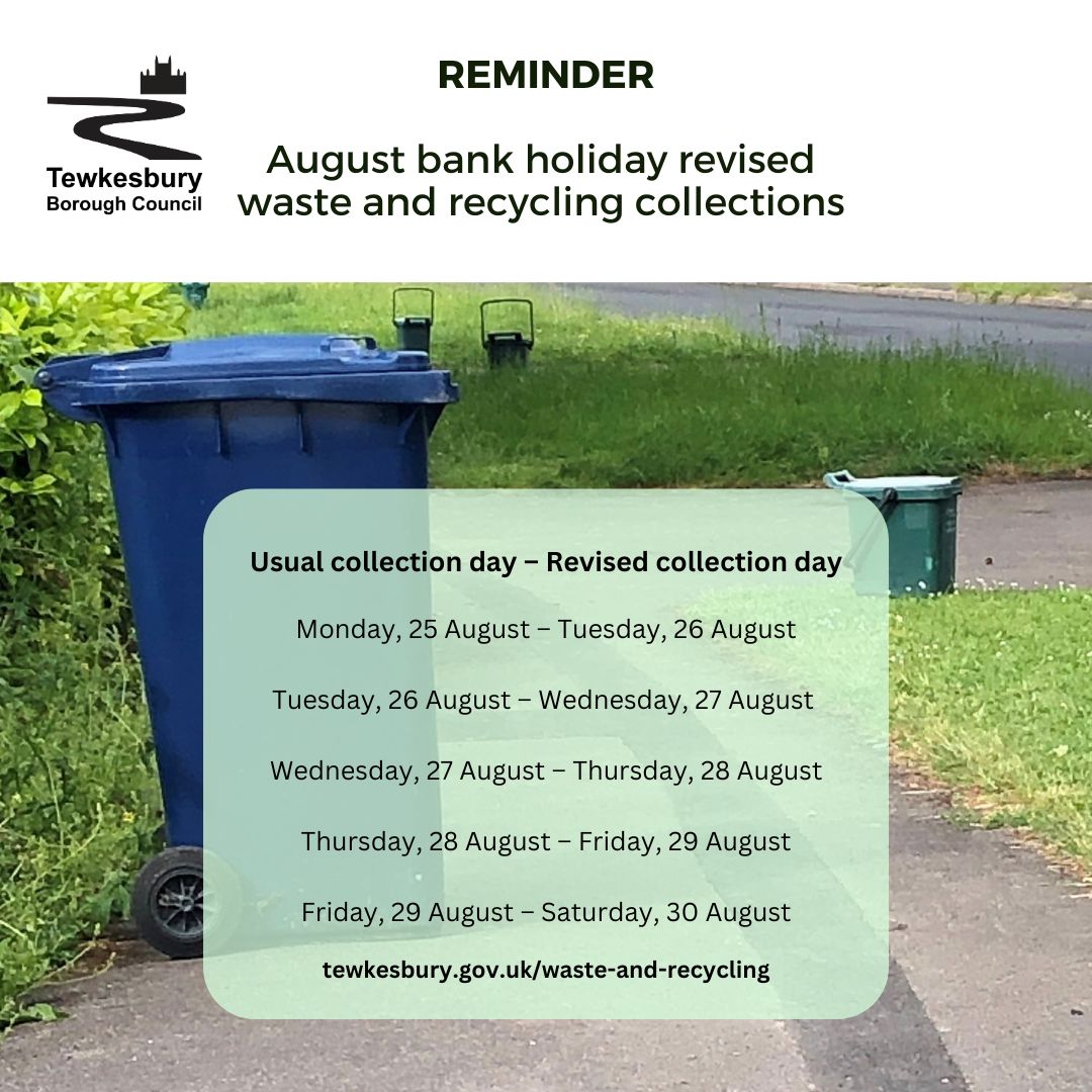 Bin collections over the August bank holiday